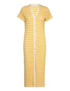 Striped Jersey Dress Polvipituinen Mekko Yellow Mango