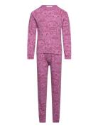 Sgsally Owl Nightset Pyjamasetti Pyjama Purple Soft Gallery