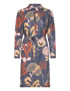 Shirt Dress, Wild Garden Polvipituinen Mekko Blue Papu