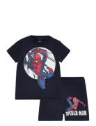 Nmmnow Spiderman Ss Nightset Noos Mar Pyjamasetti Pyjama Navy Name It