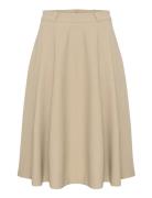 Meganmw Skirt Polvipituinen Hame Beige My Essential Wardrobe