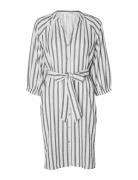Slfalberta 3/4 Stripe Short Dress Noos Polvipituinen Mekko White Selec...