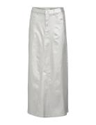 Objsunny Harlow Long Skirt E Div Pitkä Hame Silver Object