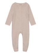 Romper Ls W. Feet Pyjama Sie Jumpsuit Haalari Purple Fixoni