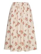 Cara Skirt Vintage Flower Polvipituinen Hame Cream Naja Lauf