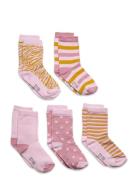 Sock W. Pattern Sukat Pink Minymo