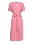 Myra Wrap Dress Polvipituinen Mekko Pink Gina Tricot