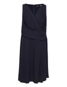 Str Matte Jersey-Dress Polvipituinen Mekko Navy Lauren Women