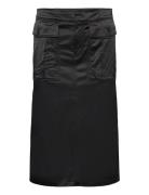 Long Cargo Skirt Polvipituinen Hame Black Filippa K