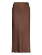 Cc Heart Skyler Mid-Length Skirt Polvipituinen Hame Brown Coster Copen...
