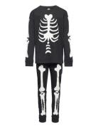 Pajama Halloween Skeleton Pyjamasetti Pyjama Black Lindex