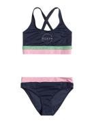 Ilacabo Active Crop Top Set Bikinit Navy Roxy