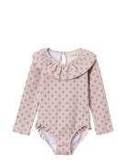 Nmffarley Ls Swimsuit Lil Uimapuku Uima-asut Pink Lil'Atelier