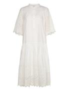 Timorll Midi Dress Ss Polvipituinen Mekko White Lollys Laundry