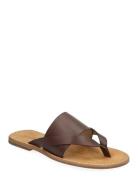 Eugene Brown Leather Sandals Matalapohjaiset Sandaalit Brown ALOHAS