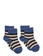 2 Pack Classic Striped Socks Sukat Blue FUB