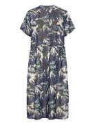 Aliyall Midi Dress Ss Polvipituinen Mekko Blue Lollys Laundry