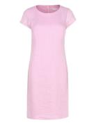 Klara Linen Dress Lyhyt Mekko Pink Newhouse