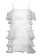 Kami Mini Dress With Frills Lyhyt Mekko White Malina