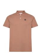 Toke Basic Badge Polo - Gots/Vegan Tops Polos Short-sleeved Brown Know...
