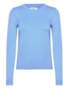 Objthess L/S O-Neck Knit Pullover Noos Tops Knitwear Jumpers Blue Obje...