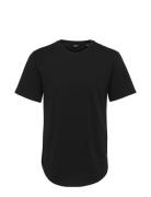 Onsmatt Longy Ss Tee Noos Tops T-shirts Short-sleeved Black ONLY & SON...