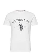 Uspa T-Shirt Archibald Men Tops T-shirts Short-sleeved White U.S. Polo...