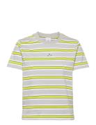 Hanger Striped Crop Tee Tops T-shirts Short-sleeved Multi/patterned Ha...
