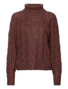 Pullover Tops Knitwear Turtleneck Brown Rosemunde