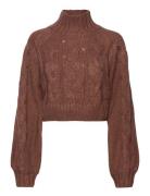 Pullover Tops Knitwear Turtleneck Brown Barbara Kristoffersen By Rosem...