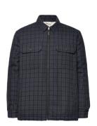 Teddy Lining Checked Overshirt - Oc Tops Overshirts Multi/patterned Kn...