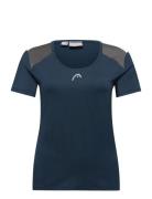 Club 22 Tech T-Shirt Women Sport T-shirts & Tops Short-sleeved Navy He...