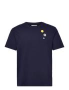 Ace Patches T-Shirt Tops T-shirts Short-sleeved Navy Double A By Wood ...