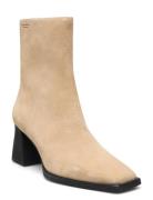 Hedda Shoes Boots Ankle Boots Ankle Boots With Heel Beige VAGABOND