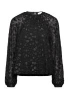 Giordana Blouse Tops Blouses Long-sleeved Black Malina