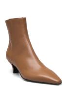 New Point Low Shoes Boots Ankle Boots Ankle Boots With Heel Brown Apai...
