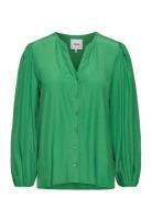 Nusofty Blouse Tops Blouses Long-sleeved Green Nümph