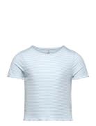 Kogwilma Life S/S Short Rib Top Jrs Tops T-shirts Short-sleeved Blue K...