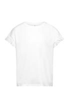 Kogiris S/S Emb Top Jrs Tops T-shirts Short-sleeved White Kids Only