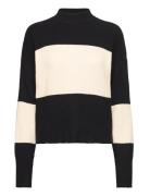 Objbright L/S Knit Pullover Pb14 Tops Knitwear Jumpers Black Object