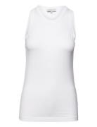 Elle Ribbed Tank Top Tops T-shirts & Tops Sleeveless White Malina