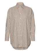 D1. Os Check Shirt Tops Shirts Long-sleeved Brown GANT