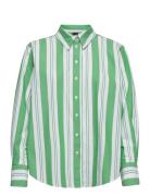 Poplin Shirt Tops Shirts Long-sleeved Green Gina Tricot