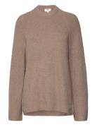 Objmalena L/S Knit Pullover Tops Knitwear Jumpers Beige Object