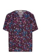 Caramabel Life S/S Top Aop Tops T-shirts & Tops Short-sleeved Black ON...