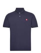 Seb Pique Polo Tops Polos Short-sleeved Navy Double A By Wood Wood