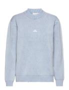 W. Hanger Knit Crew Tops Sweat-shirts & Hoodies Sweat-shirts Blue HOLZ...