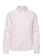 Reg Classic Poplin Striped Shirt Tops Shirts Long-sleeved Pink GANT