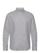 Gingham Check Cotton Shirt Tops Shirts Casual Grey Mango