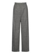 Enzo - Classic Wool Check Bottoms Trousers Wide Leg Grey Day Birger Et...